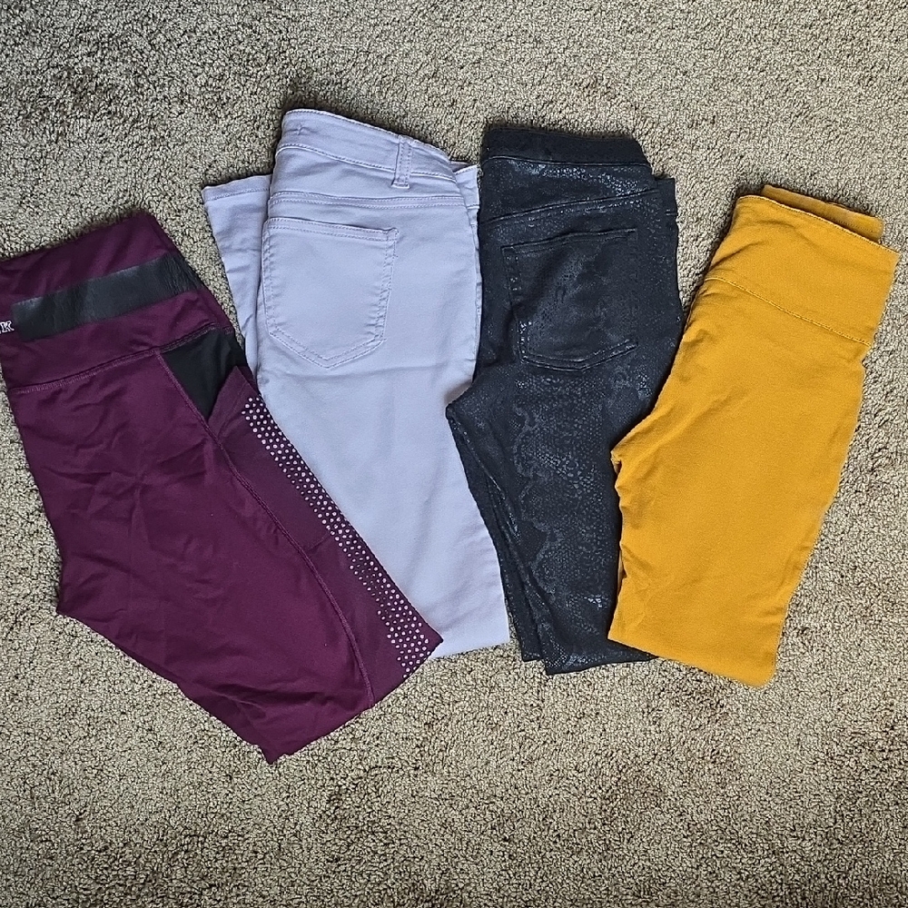 Victoria's Secret Women's Jeans Leggings - Purple, Gray, Black, Yellow